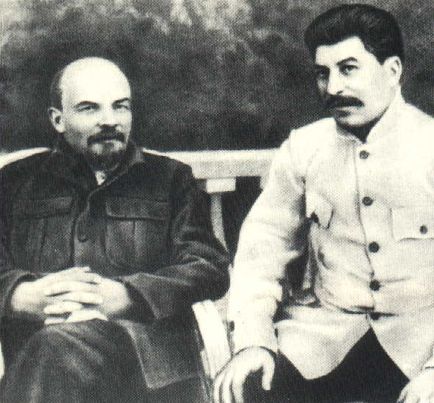 Lénine et Staline à Gorki en 1922