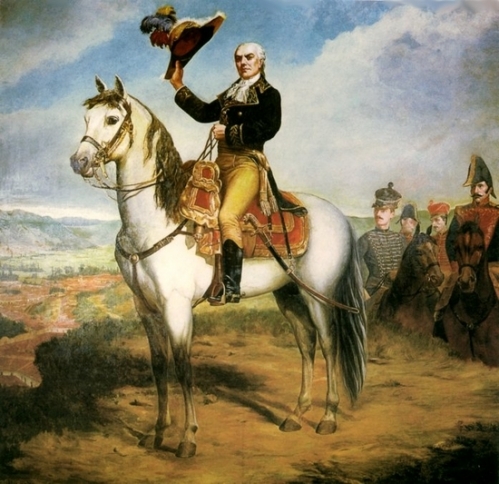 Portrait équestre de Francisco de Miranda, par Emilio Mauri, 1887