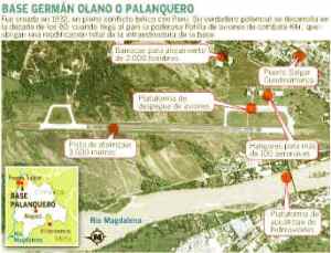 Carte de la base de Palanquero