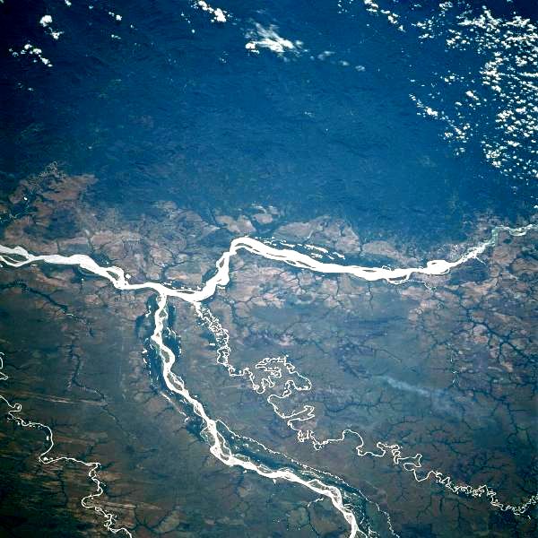 Image satellitale : L'Orénoque et le Meta (Venezuela-Colombie)