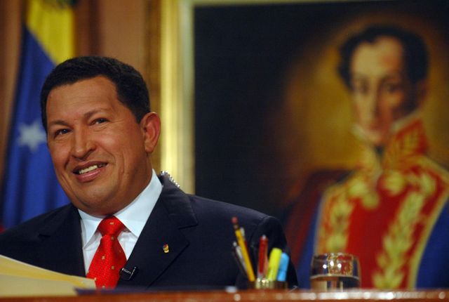 Hugo Chavez et Simon Bolivar