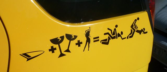 L'équation: voiture, boisson, sexe