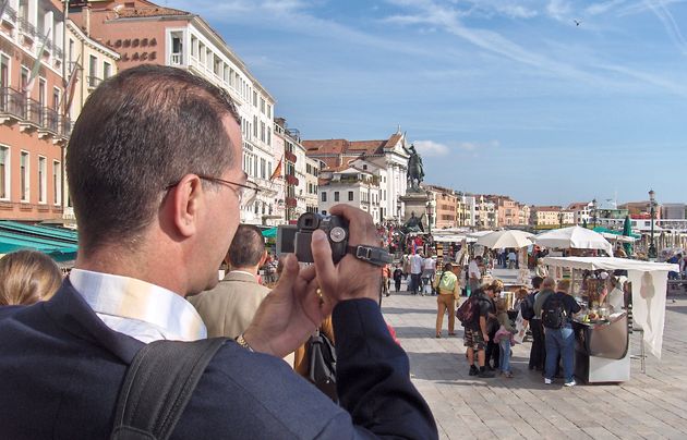 Touristes vénézuéliens à Venise