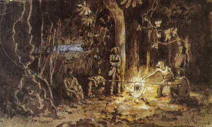 Auguste Morisot, Nuit dans la forêt