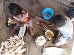 La préparation de la yuca