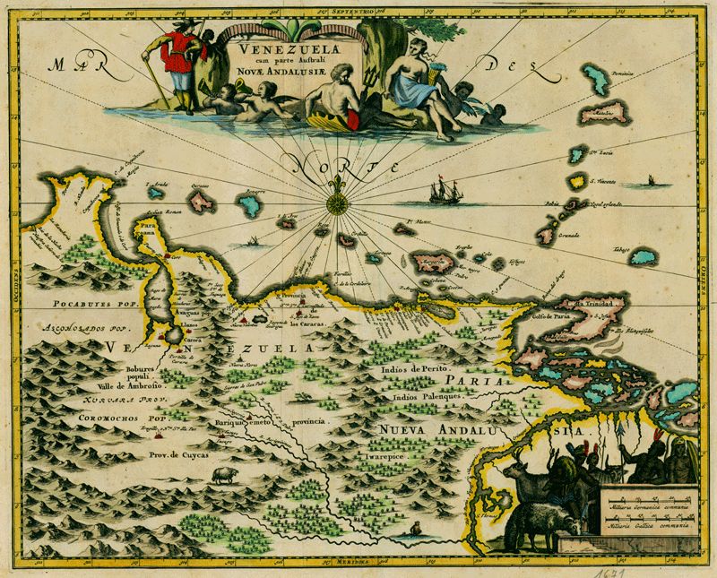 Carte du Venezuela de 1671
