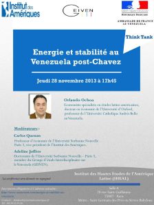 Conférence Energie et stabilité au Venezuela post-Chavez