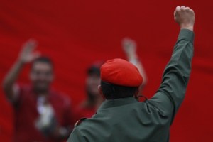 Hugo Chávez vu de dos