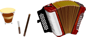 Tambour, guacharaca, accordéon : les trois instruments traditionnels du vallenato